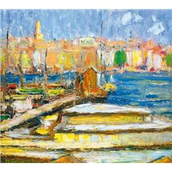 Izsák Perlmutter (1866-1932) - Dutch harbour