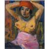 Image 1 : Béla Czóbel (1883-1976) - Nude with red shawl 