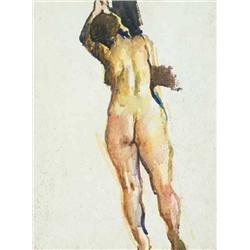 Lajos Vajda (1908-1941) - Backnude of a woman, 19