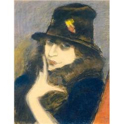 József Rippl-Rónai (1861-1927) - Lady in black ha