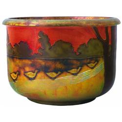 Jardiniere with cyclorama, Zsolnay, from the 1910