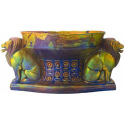 Dish with lion décor,  Zsolnay, around 1920  