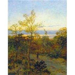 Márk Rubovics (1867-1947) - Autumn forest with sm