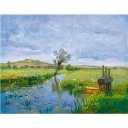 Lajos Deák Ébner (1850-1934) - Landscape with loc