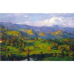 Valér Ferenczy (1885-1954) - Landscape with brook