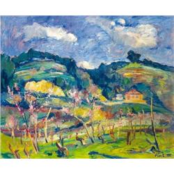 Elemér Vass (1887-1957) - House on the hill-side,