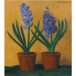 Samu Börtsök (1881-1931) - Hyacinths in jug