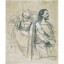 Mihály Munkácsy (1844-1900) - Jesus is brough bef