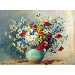 Adrienne Henczné Deák (1890-1956) - Poppies and d