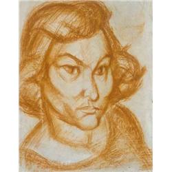 Gyula Derkovits (1894-1934) - Head of a woman, 19