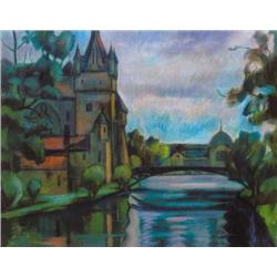 János Kmetty (1889-1975) - Town park, around 1910