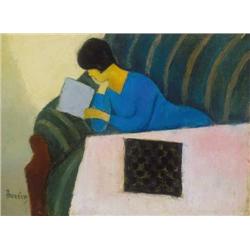 Berény Róbert (1887-1953) - Woman with chess-boar