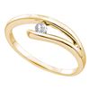 Image 1 : Diamond Solitaire Promise Bridal Ring 1/10 Cttw 14kt Yellow Gold