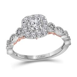 Diamond Solitaire Bridal Wedding Engagement Ring 3/4 Cttw 14kt Two-tone Gold