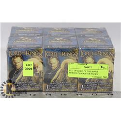 LOT OF LORD OF THE RINGS HEROCLIX BOOSTER PACKS.