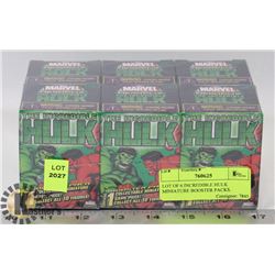 LOT OF 6 INCREDIBLE HULK MINIATURE BOOSTER PACKS.
