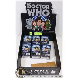 LOT OF 6 TITANS VINYL DOCTOR WHO FIGURES.