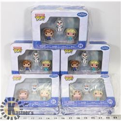 LOT OF 5 FUNKO POP POCKET POP FROZEN FIGURES.