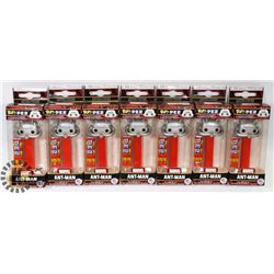 LOT OF 7 MARVEL ANT MAN PEZ DISPENSERS.