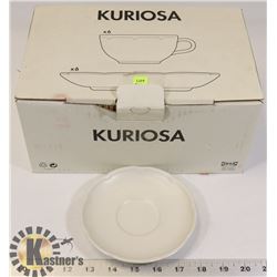 .6X TEA CUPS AND PLATES.