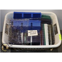 LOT OF SMALL STORAGE BASKETS.