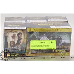 LOT OF LORD OF THE RINGS HEROCLIX BOOSTER PACKS.
