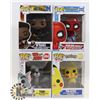 Image 1 : LOT OF 4 VARIOUS FUNKO POP COLLECTIBLE FIGURES