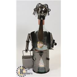 METAL WINE BOTTLE HOLDER,TRAVELER,NEW