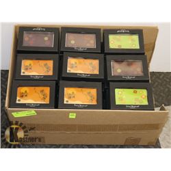 LOT OF ASSORTED BUSINESS CARD CASE HOLDERS.