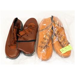 2 PAIR NEW LADIES SZ 6.5 LEATHER LIKE SHOES