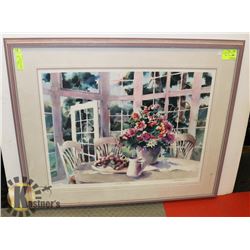 COUNTRY SETTING FRAMED ART, SIGNED AND NUMBERED