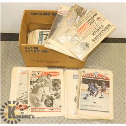 BOX OF VINTAGE WINNIPEG JETS STREAMS NEWSLETTER