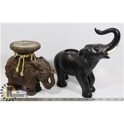 LOT OF TWO ELEPHANT CANDLE HOLDERS