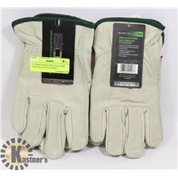 2 PAIRS OF BDG LINED LEATHER DRIVER GLOVES SZ MED