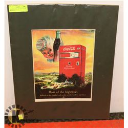 1950 COCA COLA AD "HOST OF THE HIGHWAYS"