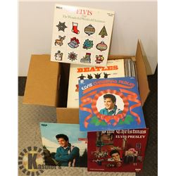 BOX OF CLASSIC ROCK & OTHER VINTAGE RECORDS,