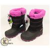 Image 1 : WEATHER SPIRITS GIRLS SIZE 8 WINTER BOOTS, BLACK &