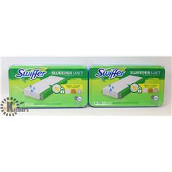 BAG OF TWO SWIFFER SWEEPER WET PADS.