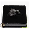 Image 1 : STAINLESS STEEL JAGUAR RING SZ 7
