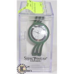SHAGWEAR GREEN CUFF WATCH
