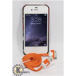 IPHONE 4S WITH CHARGING CABLE