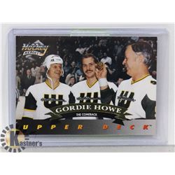 GORDIE HOWE THE COME BACK CARD UPPER DECK HEROES,