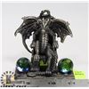 Image 1 : PEWTER DRAGON "THE DRAGON KING" W/ CRYSTAL