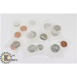LOT OF 16 ASSORTED CANADIAN 1963 PROOF LIKE COINS.