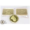 Image 1 : LOT OF REPLICA TROY OUNCE GOLD BARS & KRUGGERRAND