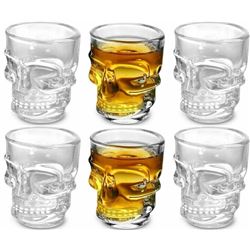 LOT OF NEW 6 X 50ml SKULL SHOT GLASSES