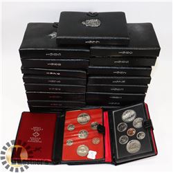 1973-1990 LOT OF 19 CANADA SILVER DOUBLE DOLLAR