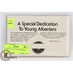 ALBERTA'S 75TH 1905-1980 YEAR