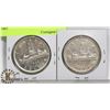 Image 1 : LOT OF 2 CANADA $1 COINS 1946, 1945