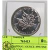 Image 1 : 1997 CANADIAN 1 OUNCE .999 FINE SILVER $5 COIN.